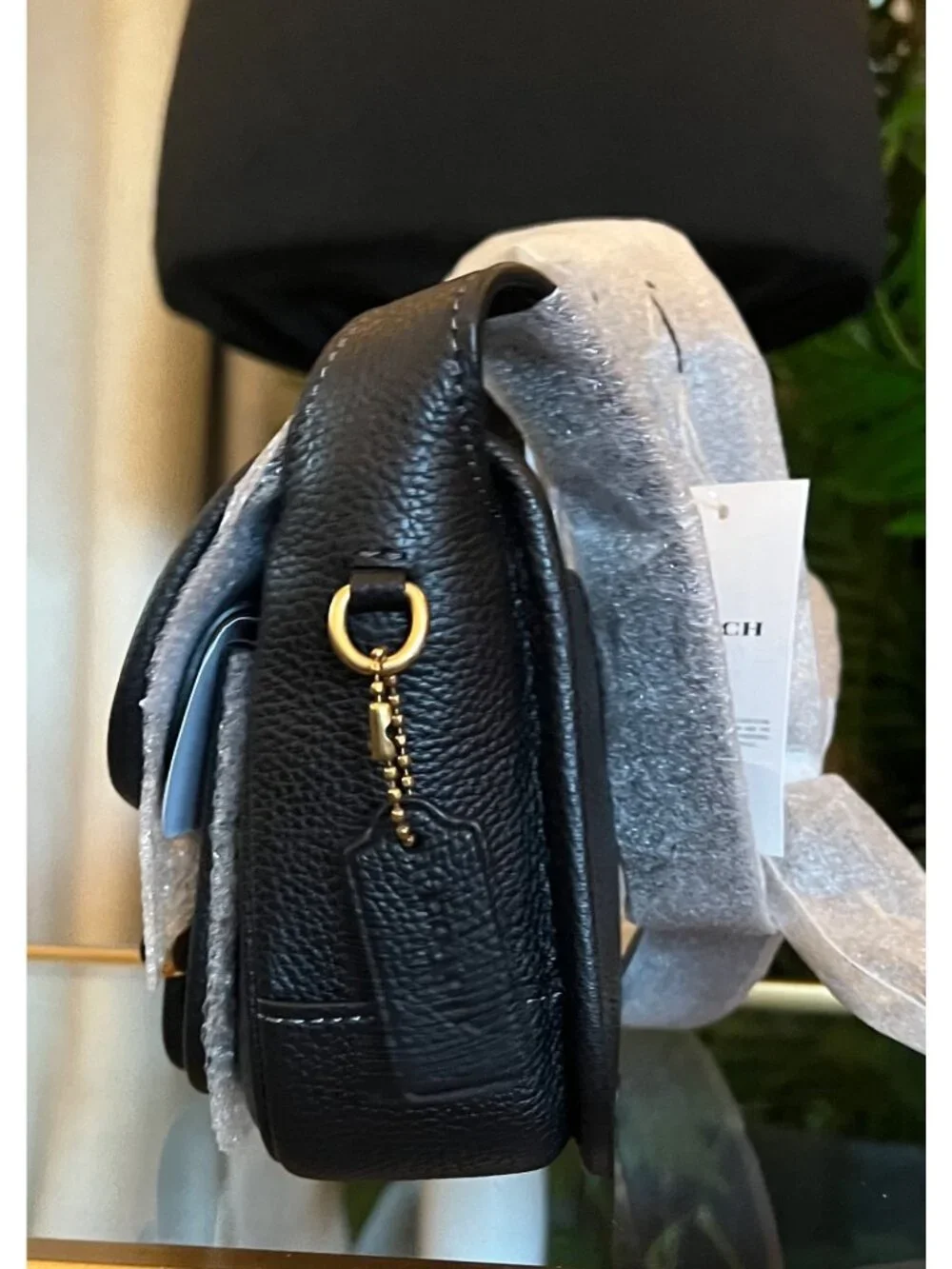 AUTHENTIC COACH BLACK LEATHER TABBY MESSENGER HANDBAG - NEW WITH TAGS